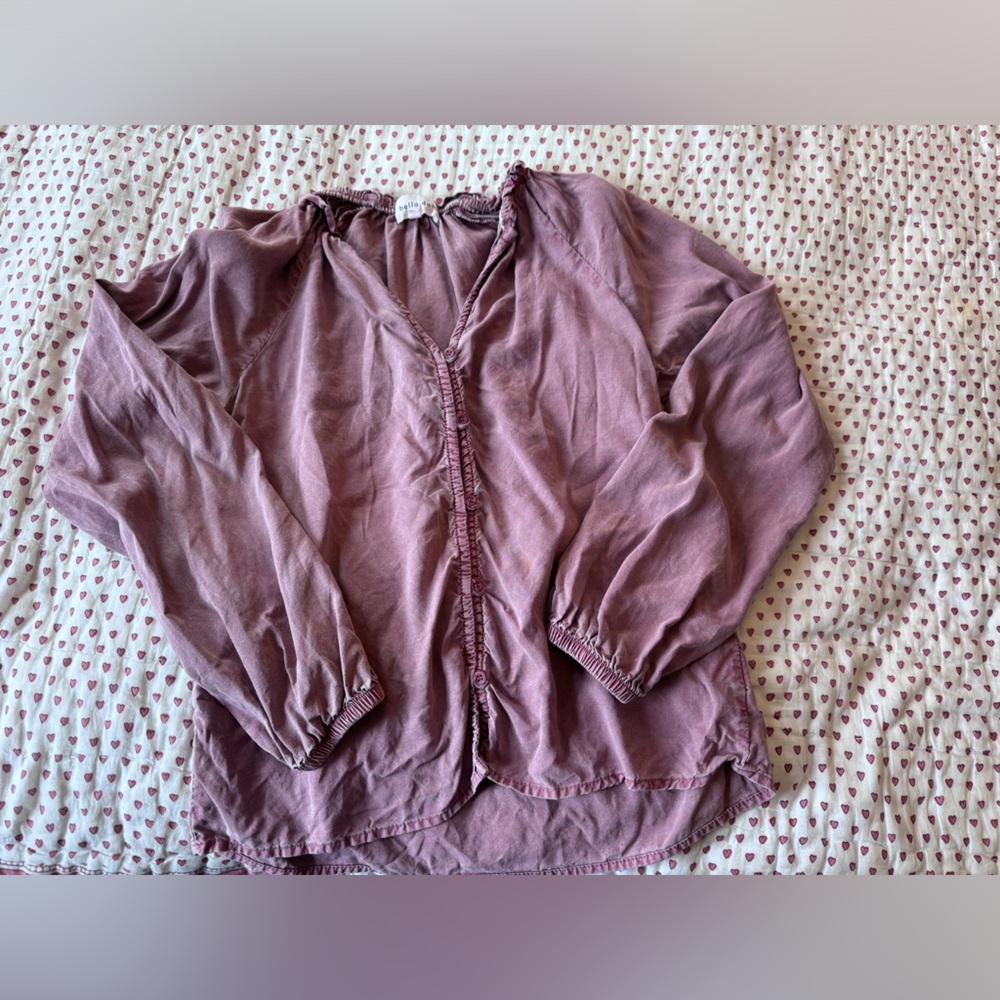 Bella Dahl Maroon blouse